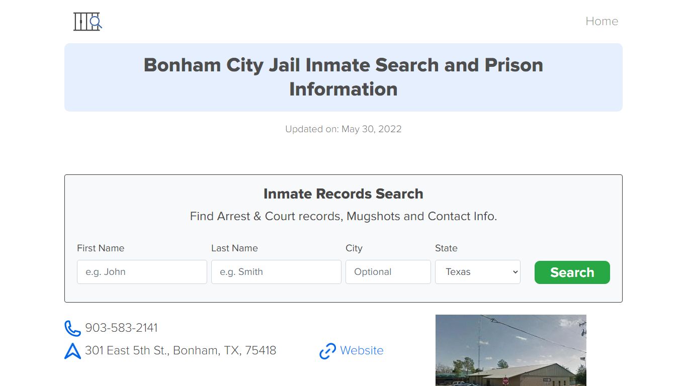 Bonham City Jail Inmate Search, Visitation, Phone no ...