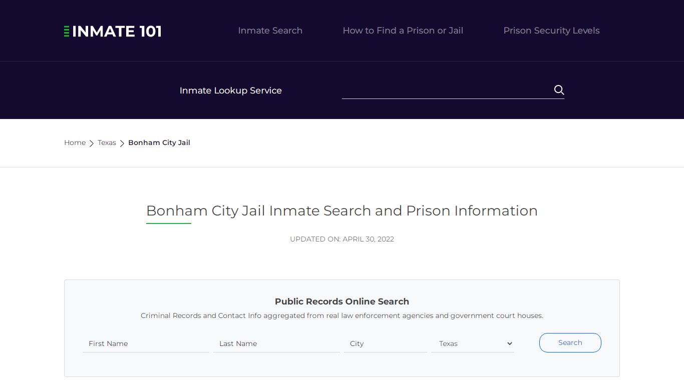 Bonham City Jail Inmate Search, Visitation, Phone no ...